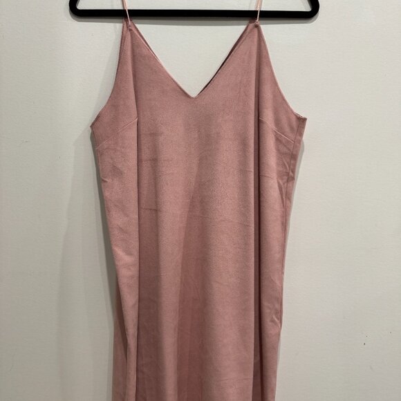 Forever21 Pink Suede Dress Sz. Large - Picture 4 of 4
